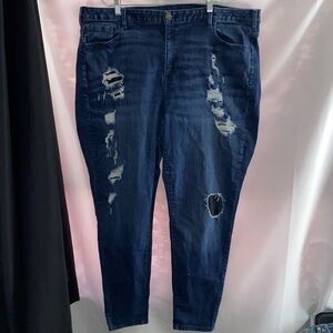 LANE BRYANT SKINNY WO SIZE 26 Plus size Distressed Blue Women's Jeans. GUC CLEAN